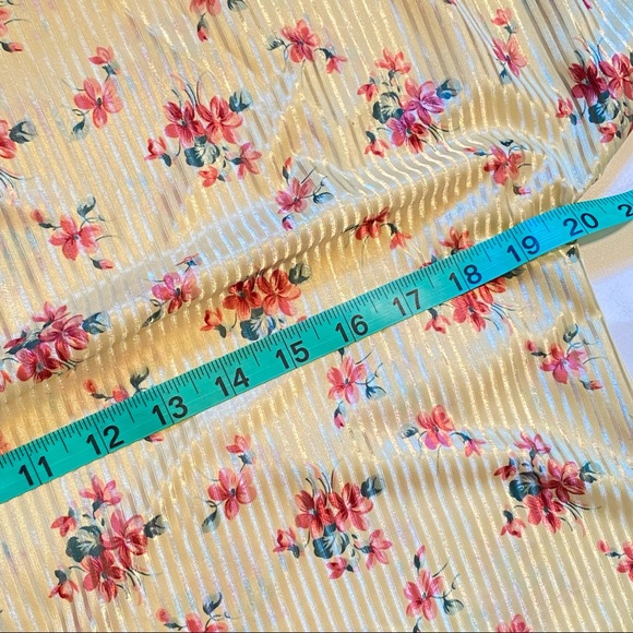 Nancy King Lingerie Yellow Pink Floral Silky Gown - Picture 4 of 9